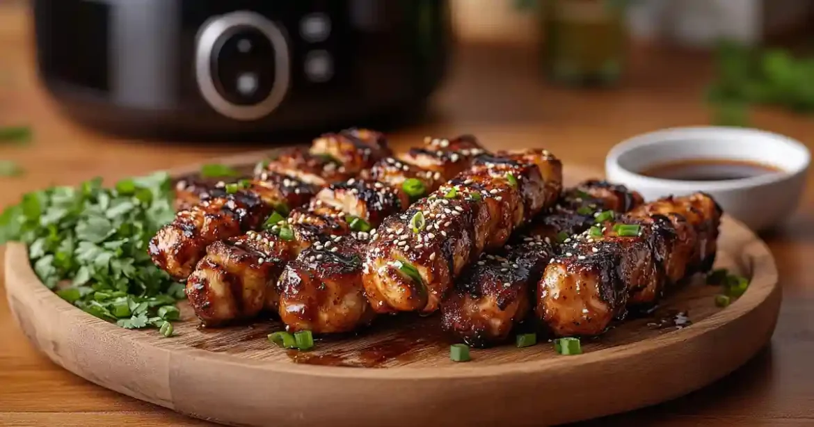 Brochettes De Poulet Teriyaki Au Airfryer