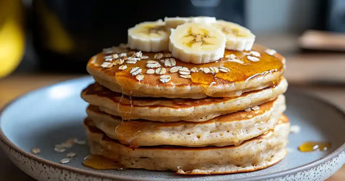 Pancakes Banane Et Flocons D’avoine Au Airfryer