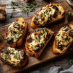 Tartine Rustique Aux Champignons & Fromage Au Airfryer