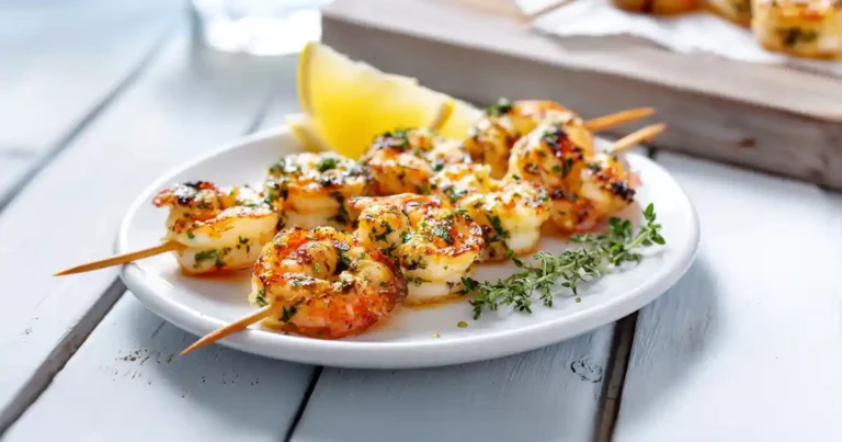 Brochettes De Crevettes Marinées Au Airfryer