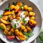 Gnocchis Au Airfryer, Pêches Rôties & Burrata