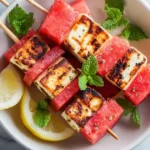 Brochettes Pastèque Halloumi Airfryer