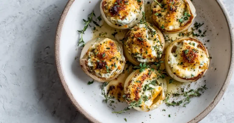 Oignons farcis au fromage frais et curry au Airfryer Oignons Farcis Airfryer