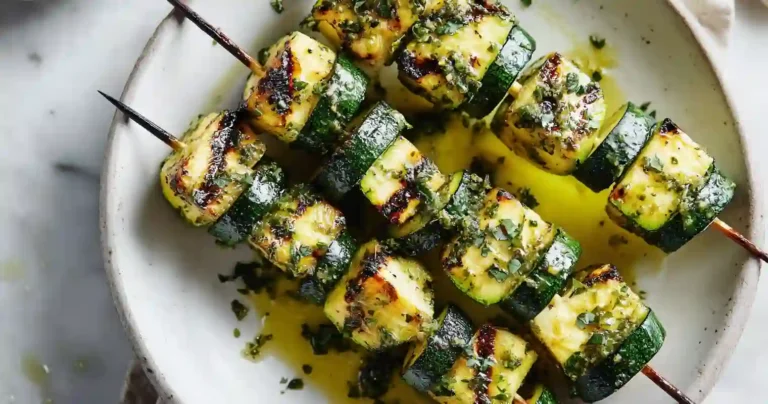 Brochettes Courgettes Marinees Airfryer