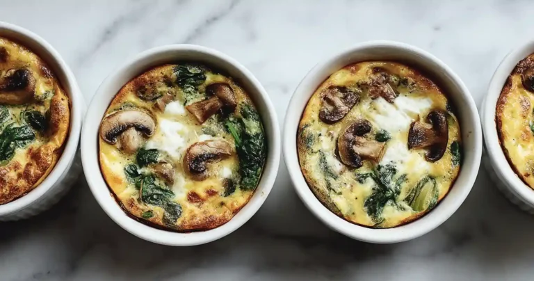 Clafoutis chèvre, champignons et épinards au Airfryer Clafoutis Chevre Champignons Airfryer