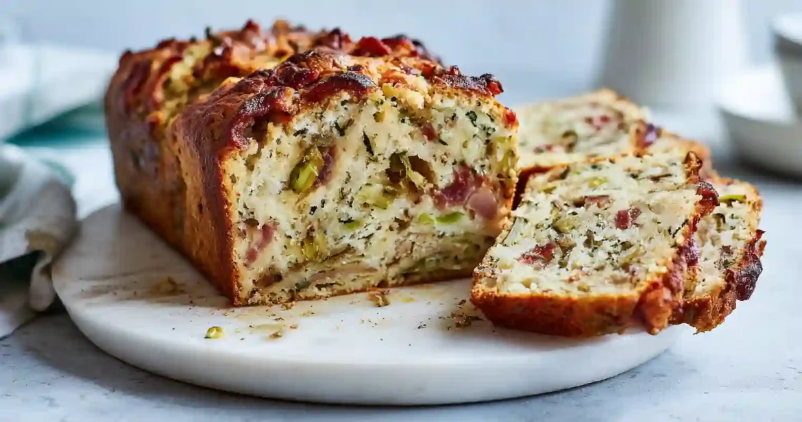 Cake aux lardons et olives au Airfryer Cake Lardons Olives Airfryer