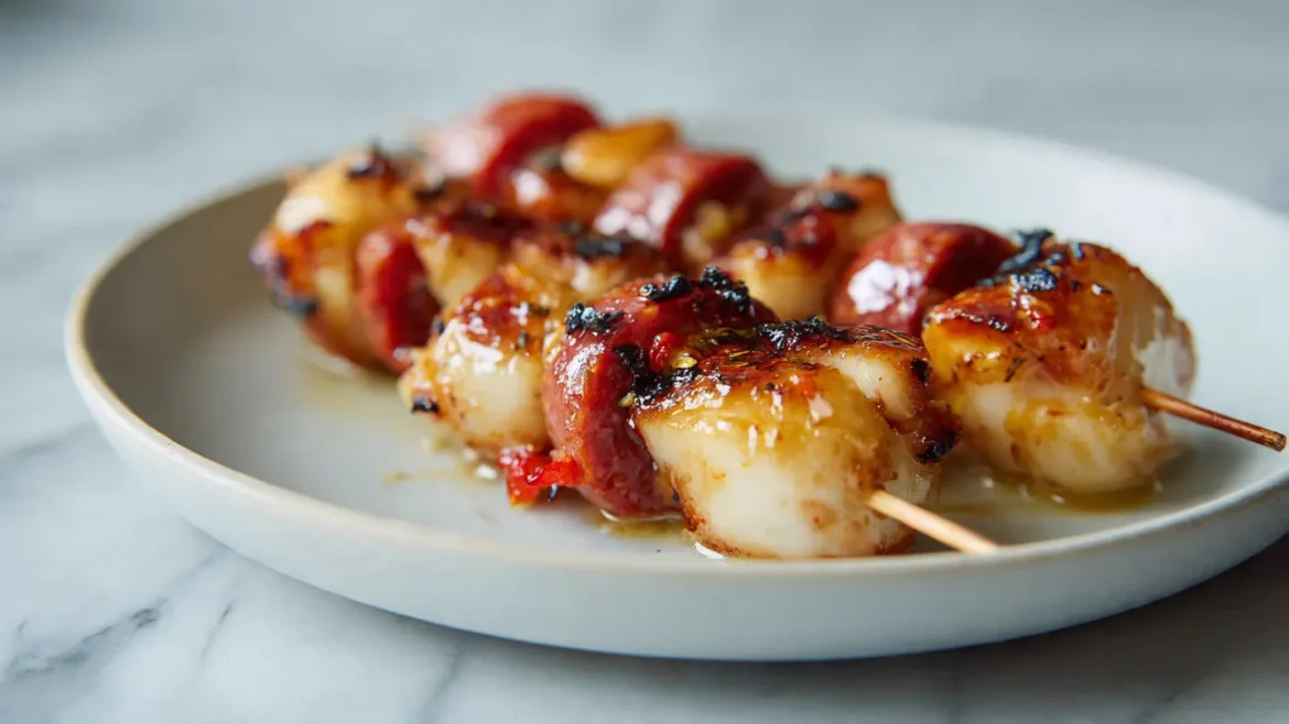 Brochettes Lotte Chorizo Airfryer