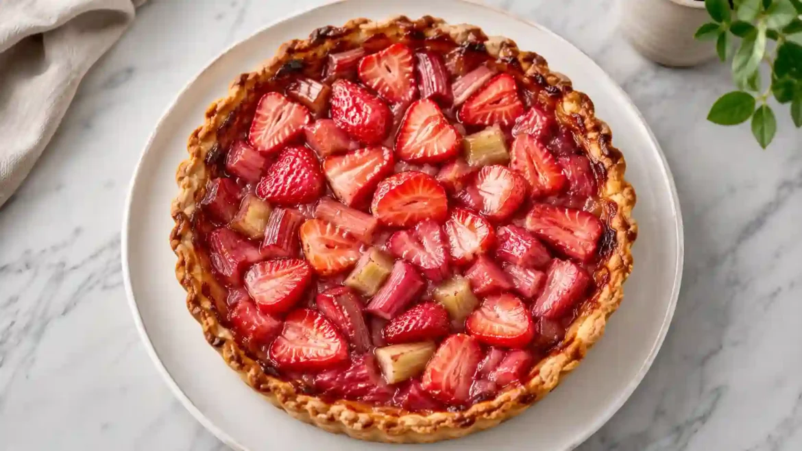 Tarte Fraises Rhubarbe Airfryer